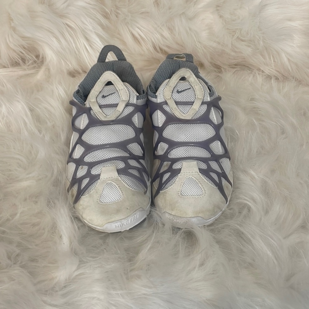 White & Purple Nike Free Sneakers